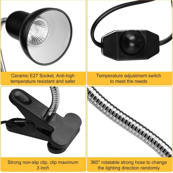 Sold  Reptile Heat Lamps, Turtle Lamp UVA/UVB Turtle Aquarium Tank Heating Lamps - Picture 7 of 7